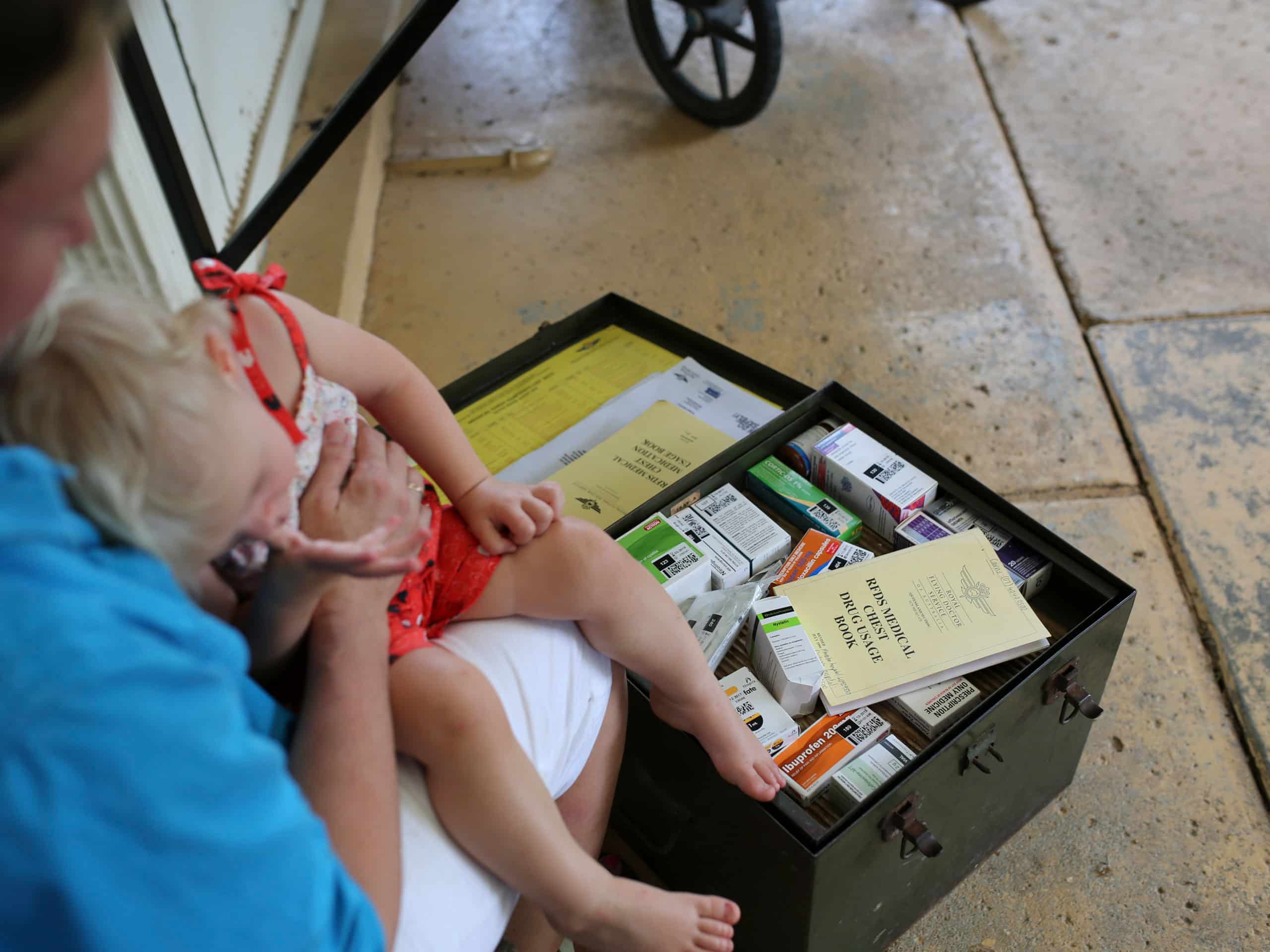 Royal Flying Doctor Service (Queensland Section) - Medical Chests stocked with medical supplies for remote areas