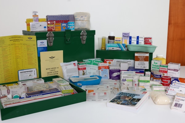 RFDS Qld Medical Chest Contents to assist during a health emergency in the outback