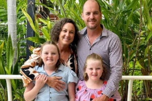 Family after RFDS provided life-saving care in an emergency