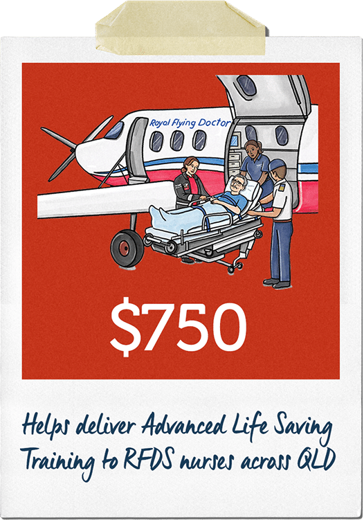 donate-$600-to-the-flying-doctor-526x751-transparent Donate $750 to help deliver advanced life saving training to RFDS nurses across QLD.
